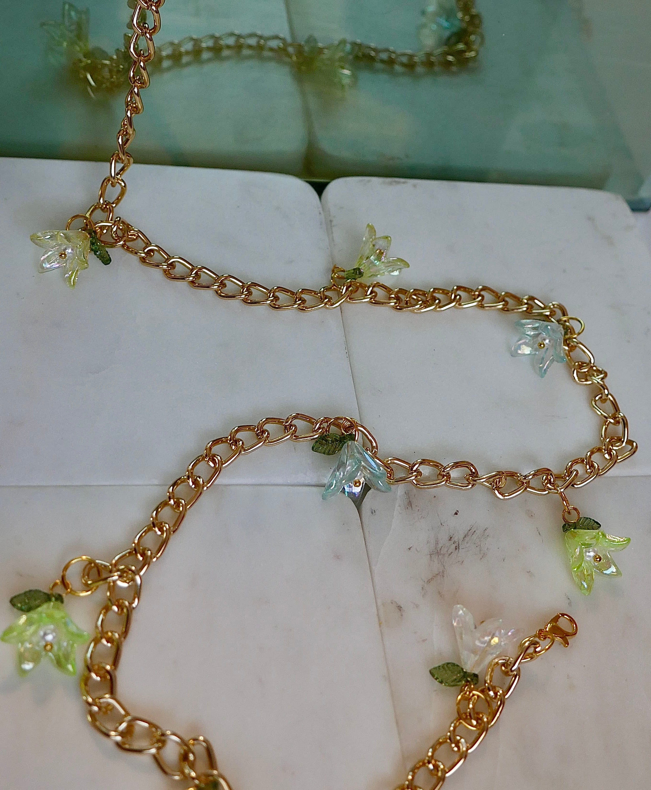Flowers and Pearls 1 Waist Chain