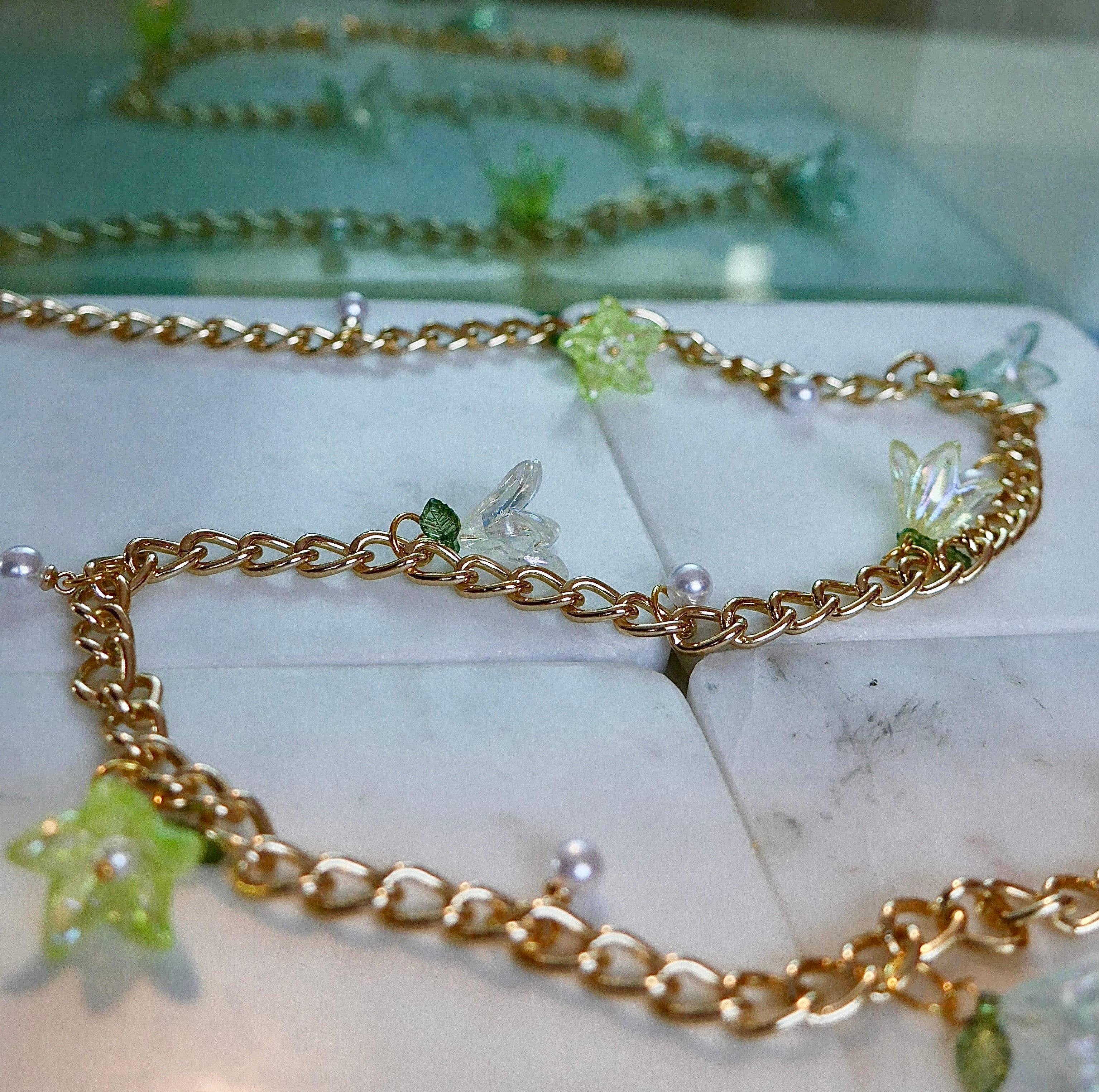 Flowers and Pearls 1 Waist Chain