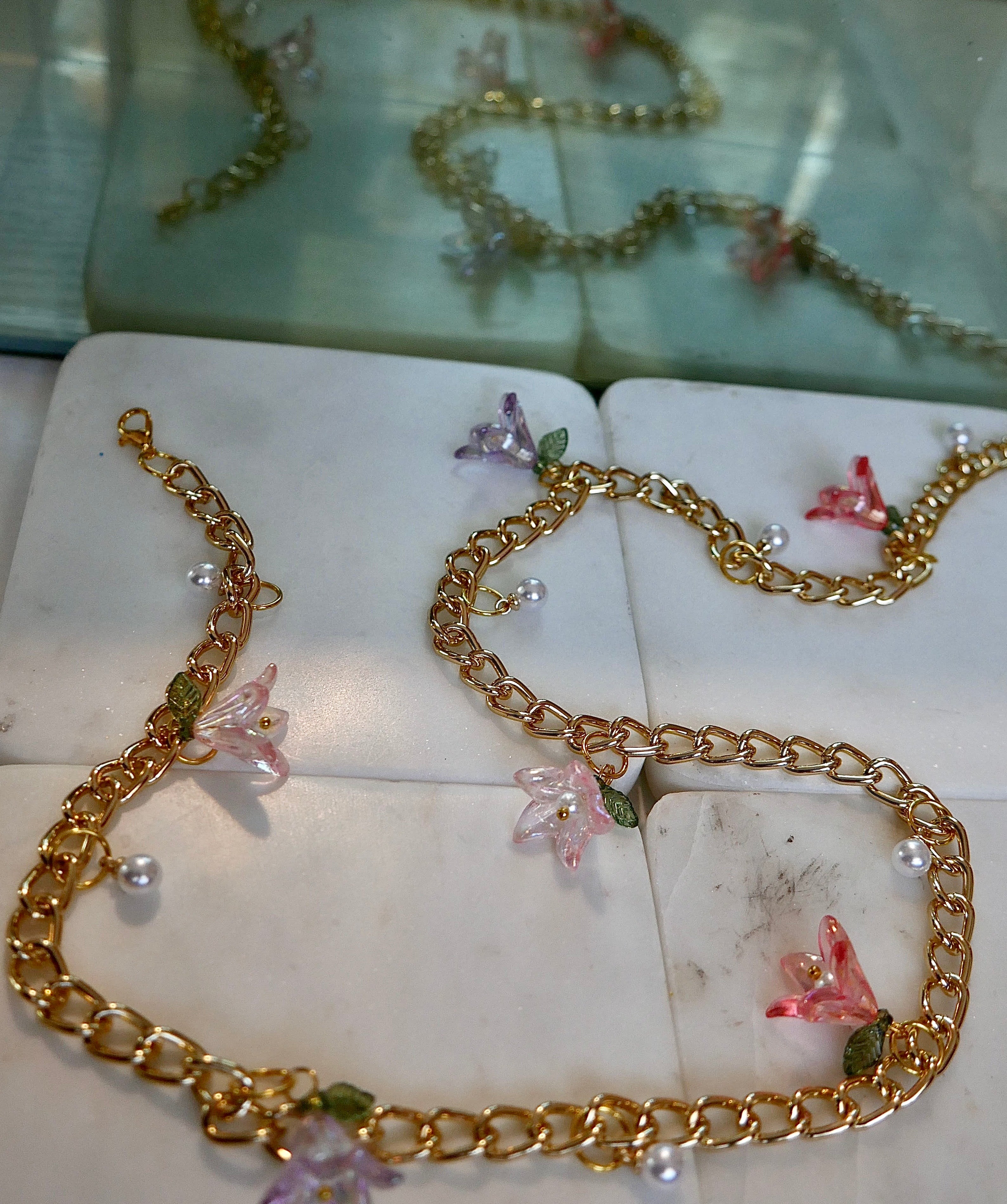 Flowers and Pearls 1 Waist Chain